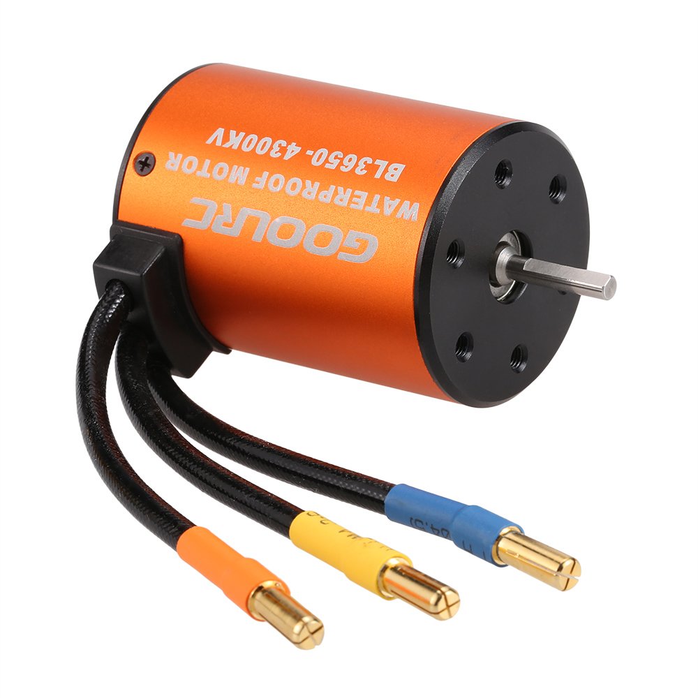 Photo 1 of GoolRC 3650 4300KV Waterproof Brushless Motor for 1/10 RC Car HSP 94123 HuanQi 727 FS Racing 53625/53632