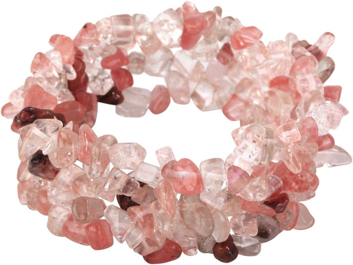 YACQ Gemstone Stretch Cuff Bracelet 5 Layer Braided Birthstone Celestial Chunky Chakra Bracelet Handmade Jewelry for Women Teen Girls 7.5"