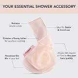 Kitsch Bottle Free Beauty Soap & Shampoo Bar Holder Blush Mesh Bag view 3