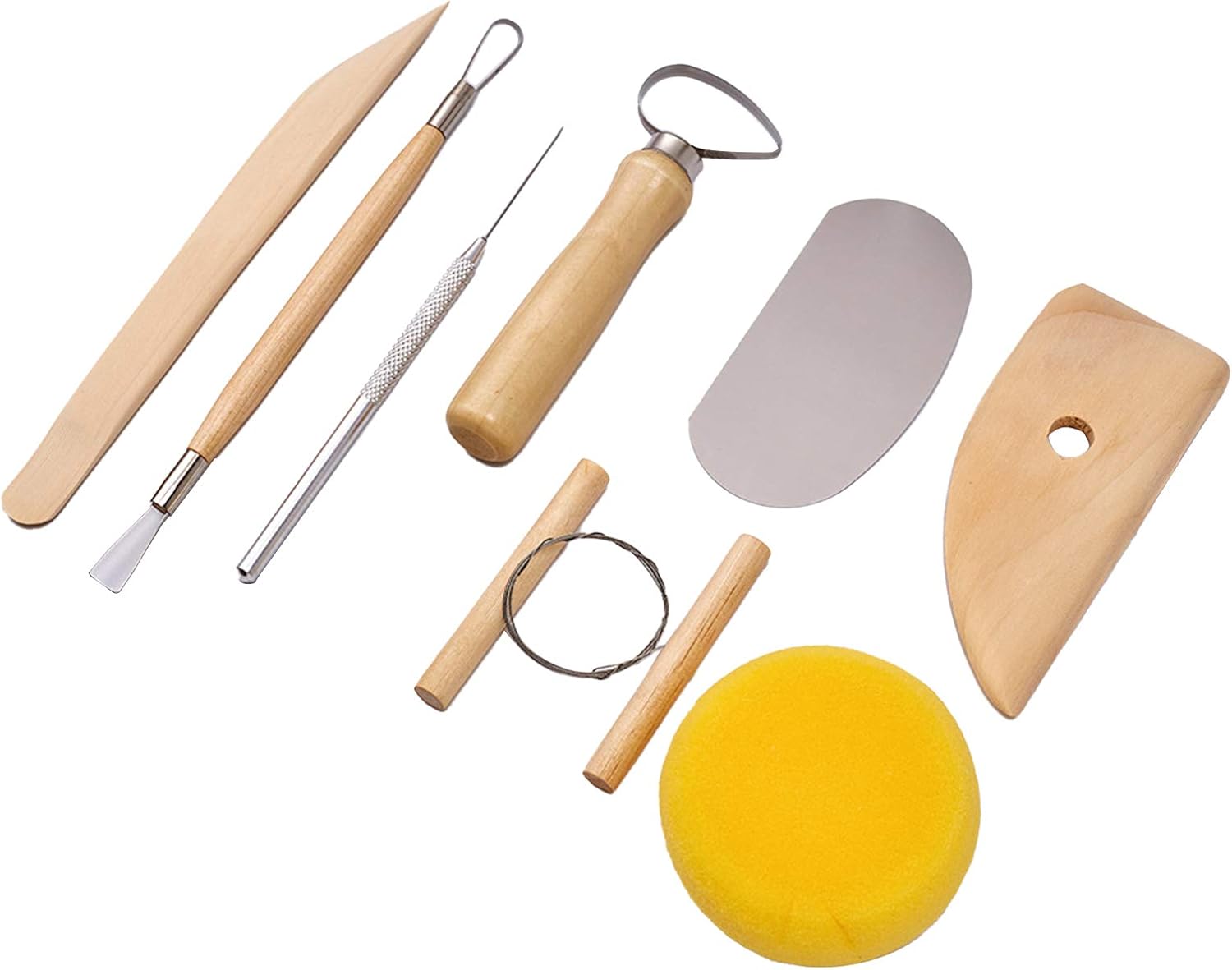 8 Pcs Ceramic Clay Tools Set, Clay Wax Pottery Tool Kit Ceramics Wax Carving Sculpting Modeling Tools Ceramic & Pottery Tools Pottery Molding Tools