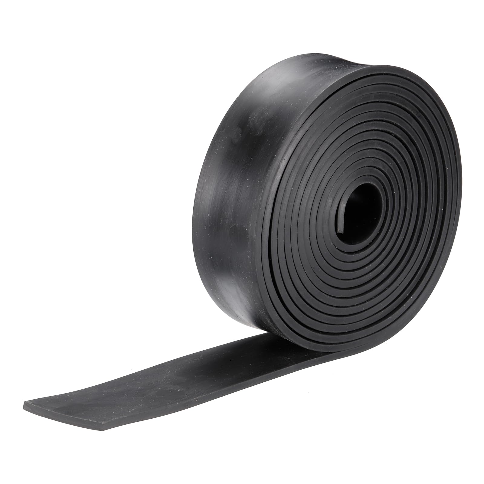 METALLIXITY Solid Rubber Strips (157.48" L x 1.97" W x 0.2" T) 1Pcs, Rubber Neoprene Sheet Rolls - for DIY Gasket Sealing Padding Reduce Vibration Mat, Black