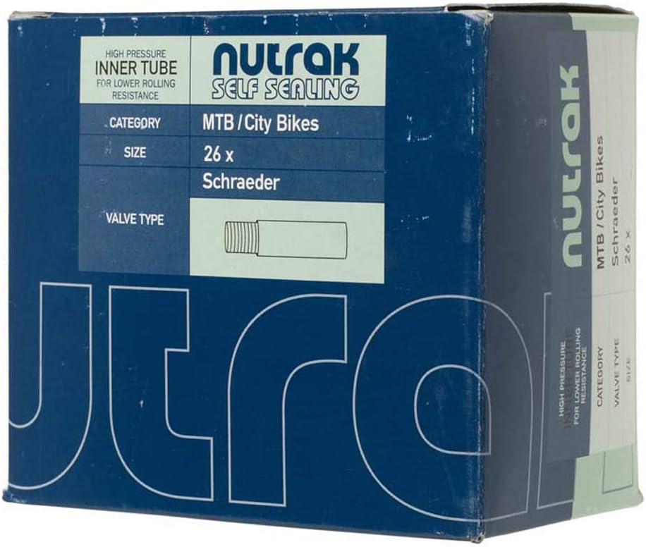 Nutrak 26 x 2.1-2.4 inch Schrader - self-sealing inner tube, Standard, 26 x 2.1 - 2.4 inches