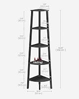 VASAGLE Corner Shelf Unit 5-Tier Ladder Shelf Charcoal Gray Matte Black LLS35B02 view 5