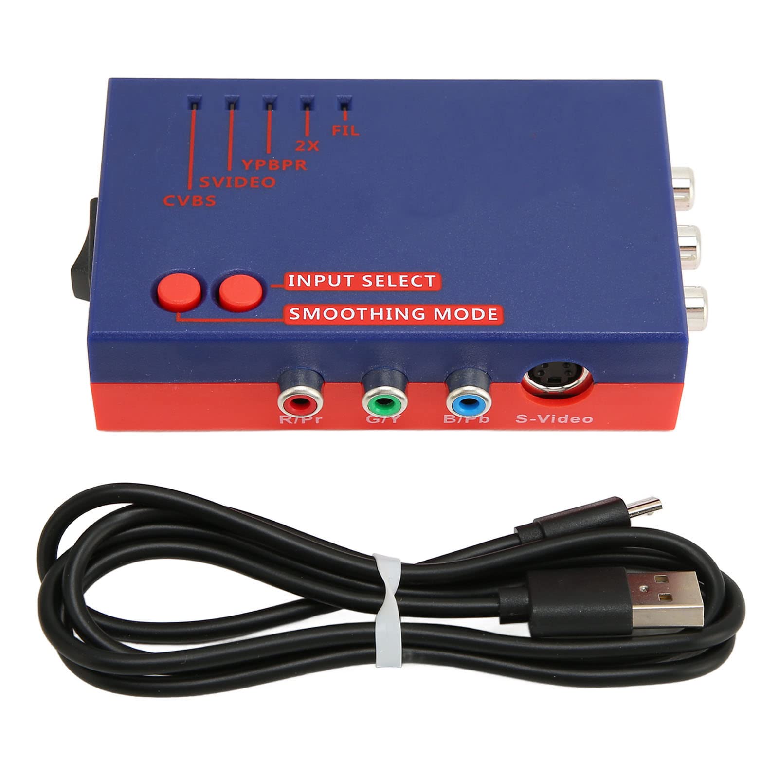 Zero Lag AV to HDMI Converter for RetroScaler2x - 240p/480i to 480p HDMI Converter Compatible with Retro Consoles (NTSC/PAL) [Blue]