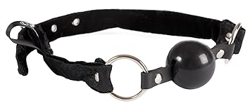 Deluxe SM Mundknebel Ruhestifter, Silikon Knebel mit verstellbarem Riemen, Ball Gag Ballknebel