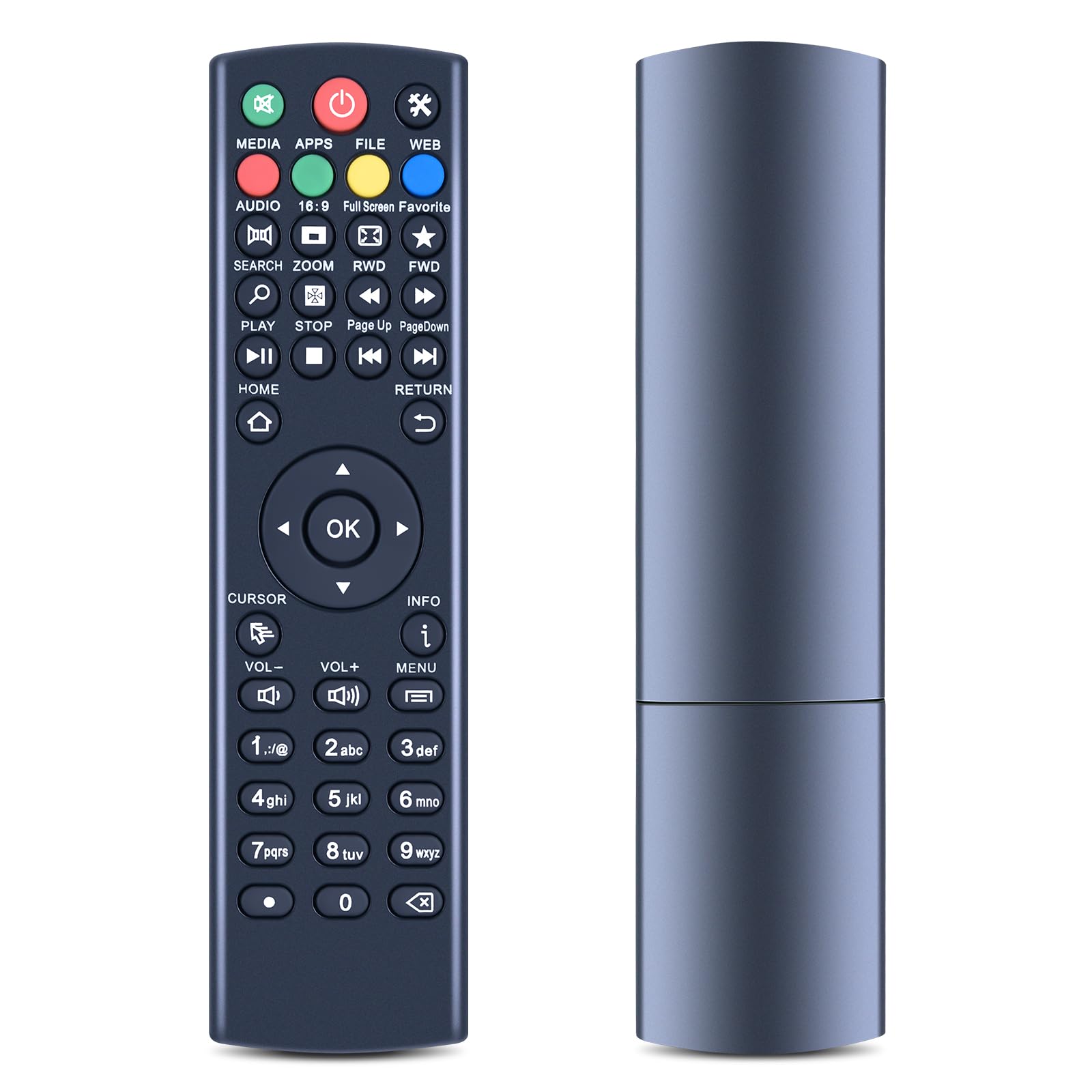 TCNOUMT Replacement Remote Control Suitible for Zoomtak Media Box K3 V+ U+ Upro T8+ & H8+ Superbox S1 S2 pro S3 pro Octastream Q1 Elite II MAX IV S5Max
