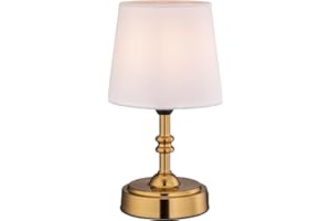 O'BRIGHT O’Bright Seraph mini – Cordless LED Table Lamp with Dimmer, Built-in Rechargeable Battery, 3-Level Brightness, Patio Table Lamp, Bedside Night Lamp, Ambient Light for Restaurant, Antique Brass