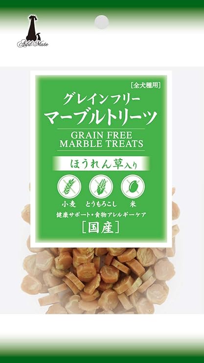Amazon アドメイト 犬用おやつ グレインフリー マーブルトリーツ ほうれん草 50g ペット用品 通販