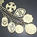RechicGu Vintage Gold Catholic Religious Church Medals Cross Chain Cuff Pray Bracelet Bangle Charm Inspirational Bible Jesus Saints Pray for US