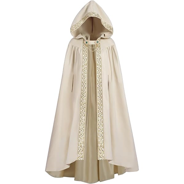 Amazon.com: FCCAM Long Hooded Cloak for Women Suede Blue Hooded