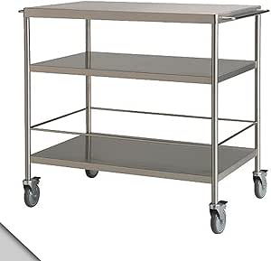 Amazon.com : IKEA - FLYTTA Kitchen cart, stainless steel H ...