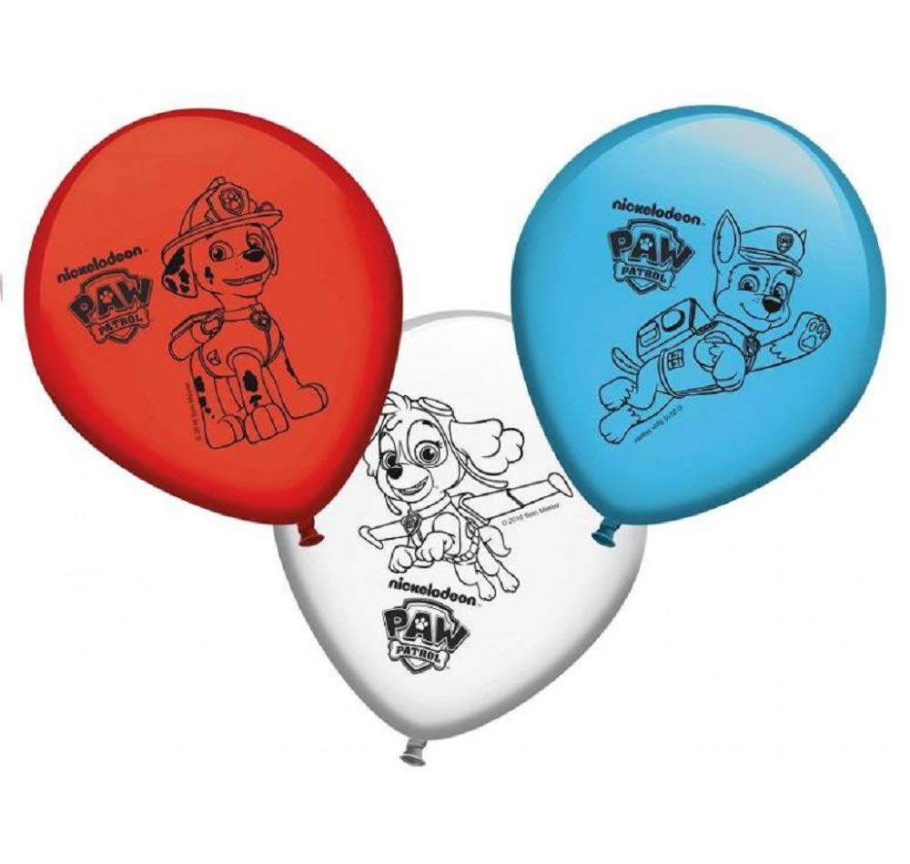 8 Paw Patrol Balloons, Assorted Colour/Model