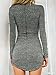 Dreagal Women Gray V Neck Long Sleeve Bodycon Mini Sweater Dress Top, Style1-Grey, Small