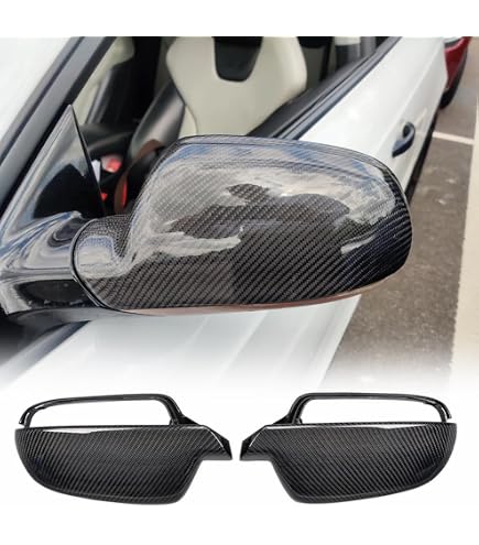 Limo Plus Gloss Black Side Mirror Caps For Audi A3 A4 A5 S4 S5 RS5 2011-2016 W/ Lane Assist
