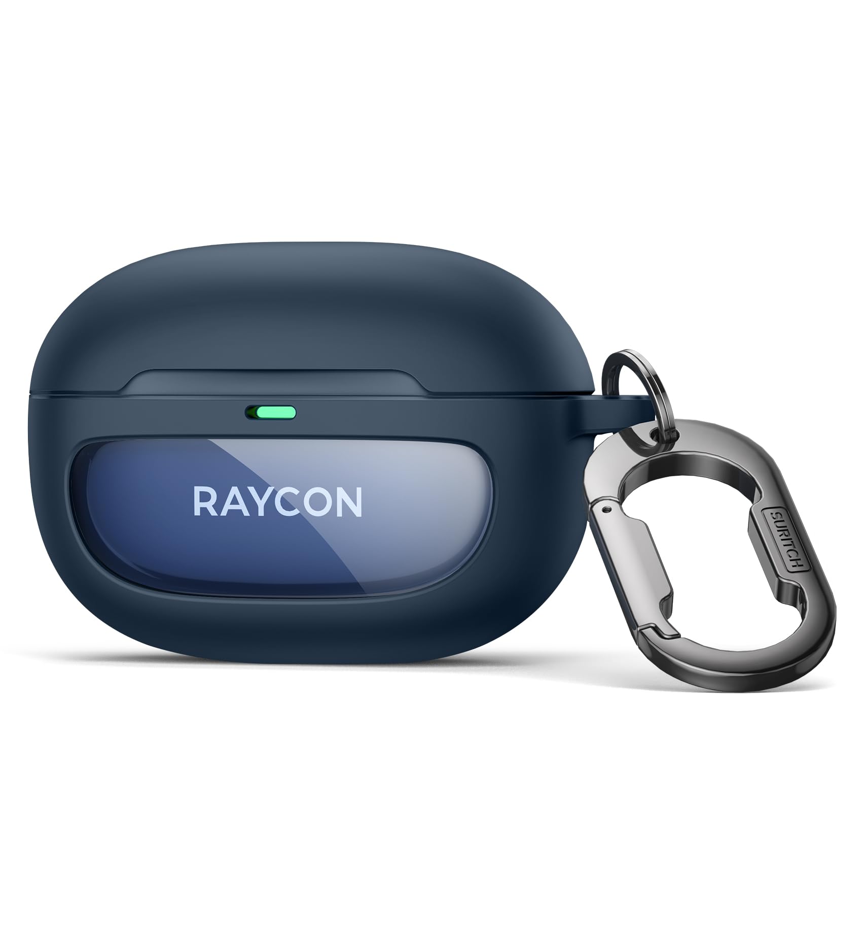 Photo 1 of SURITCH Case for Raycon Everyday Earbuds Plus, Shockproof Magnetic Case for Everyday 2024 Edition Bluetooth True Wireless in-Ear Buds, Protective Cover with Magnetic Lid Lock & Carabiner, Navy