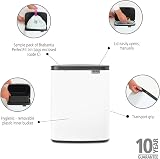 Brabantia Bo Waste Bin 12L White – Easy Open, Soft Close, Hygienic view 2