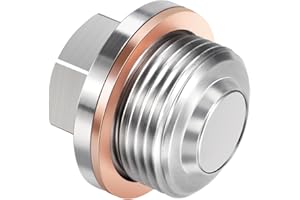 DEEFILL M22x1.5 Stainless Steel Magnetic Front/Rear Differential Drain Plug, Transfer Case Oil Drain Plug Gearbox Oil Fill Fit for BMW, Mini Copper Replace 33117525064