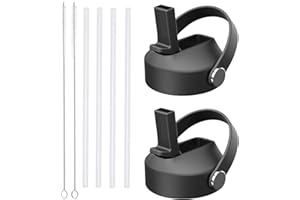 HydroFest Straw lid for Hydroflask Wide Mouth Water Bottle,Straw Lid Flexible Handle Fit Hydro Flask 12 16 18 20 32 40 64 oz,Sports Straw Cap Flip Top Lid Water Bottle Lid Accessories