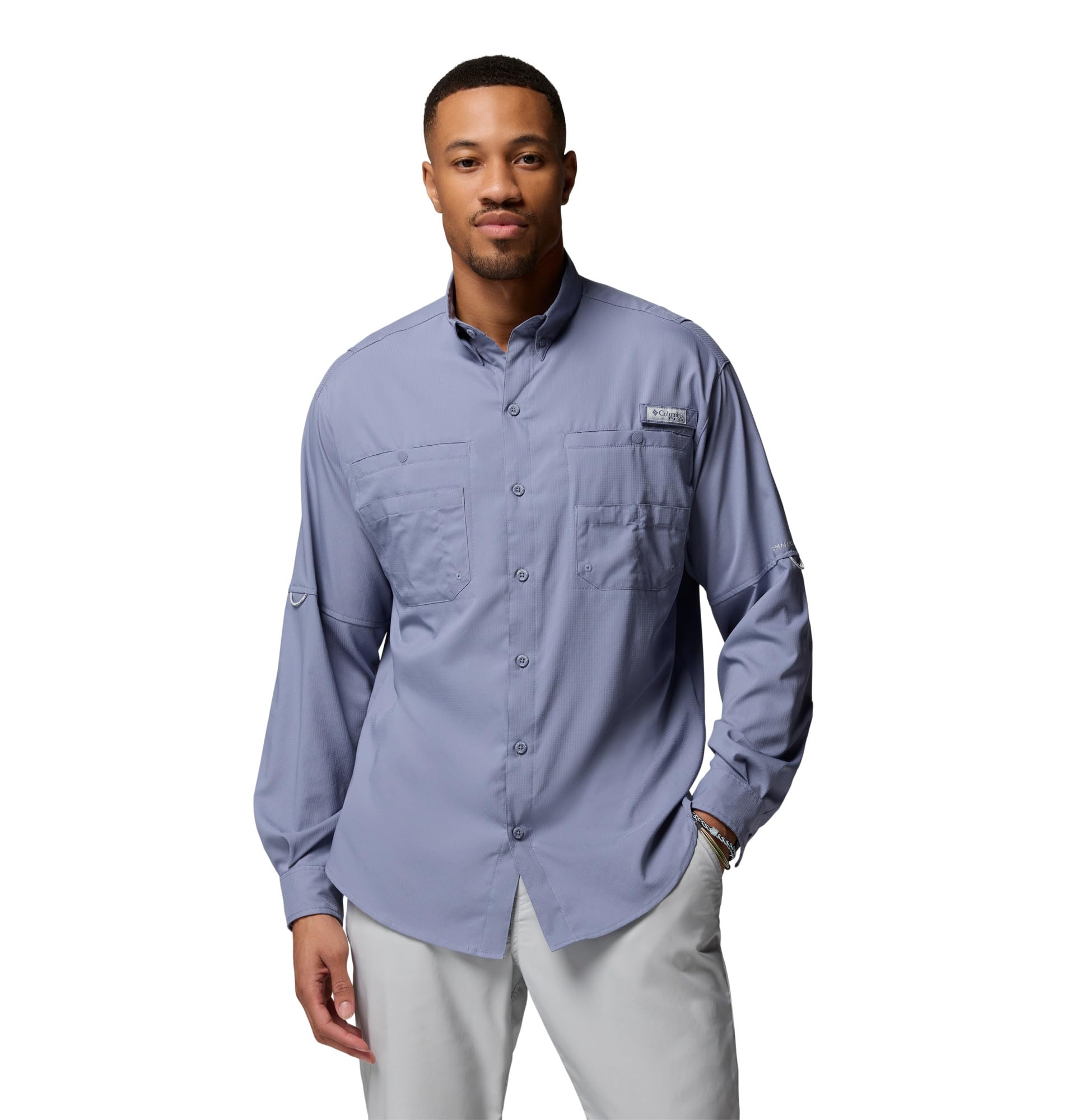 Columbia Men's PFG Tamiami Long Sleeve Fishing Shirt, New Moon, X-Large Image