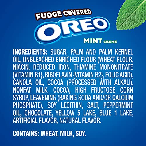 OREO Fudge Covered Mint Creme Sandwich Cookies, 9.9 oz Pricepulse