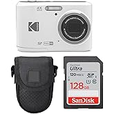 Kodak PIXPRO FZ45 Digital Camera + Point & Shoot Camera Case + Sandisk 128GB SDXC Memory Card