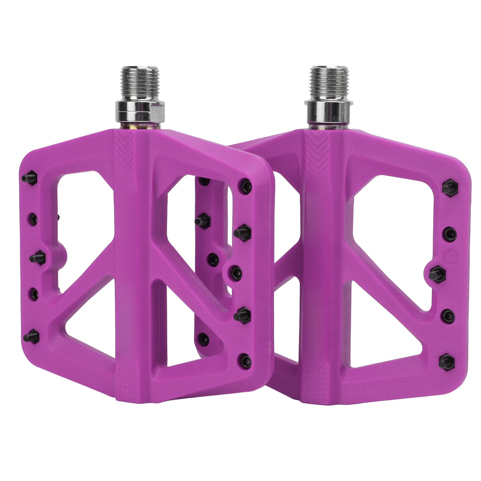 RiToEasysports Bike Pedals, Widen Nylon Bicycle Platform Pedals with Anti-Skid Nails for Mountain Bikes Road Bikes(Purple) Bicycles And Spare Parts Bicycles And Spare Parts