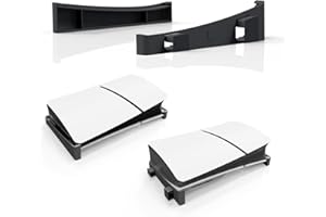 JDDWIN Stand for PS5 Slim Disc and Digital Edition Compatible with Playstation 5 Slim Console,Horizontal Placement Bracket Holder for Storage (Black)