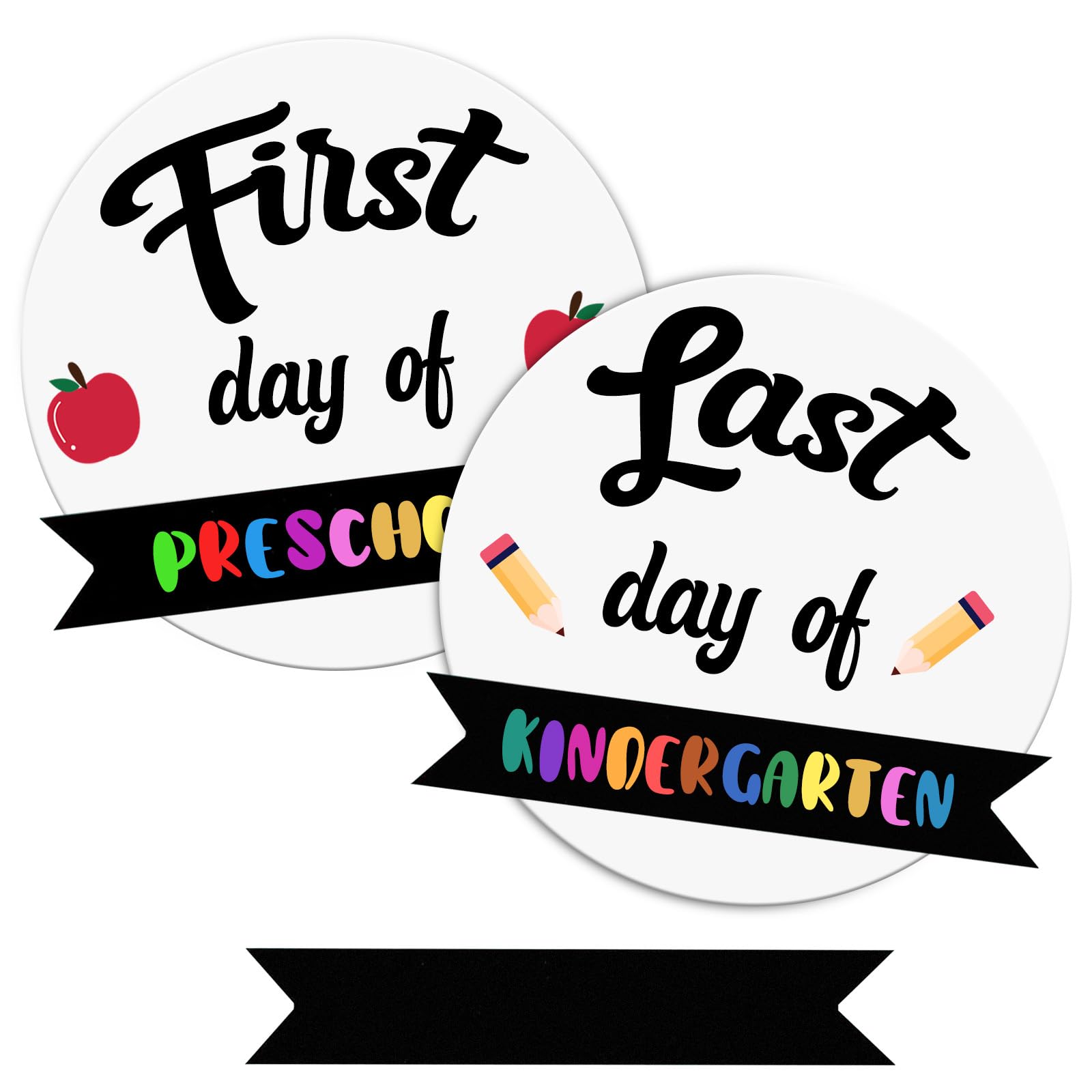 First and Last Day of School Board, Wooden Double-Sided School Signs for Kids First and Last Day Reusable Last Day of Kindergarten Sign, First and Last Day of School Sign, School Blackboard Gift