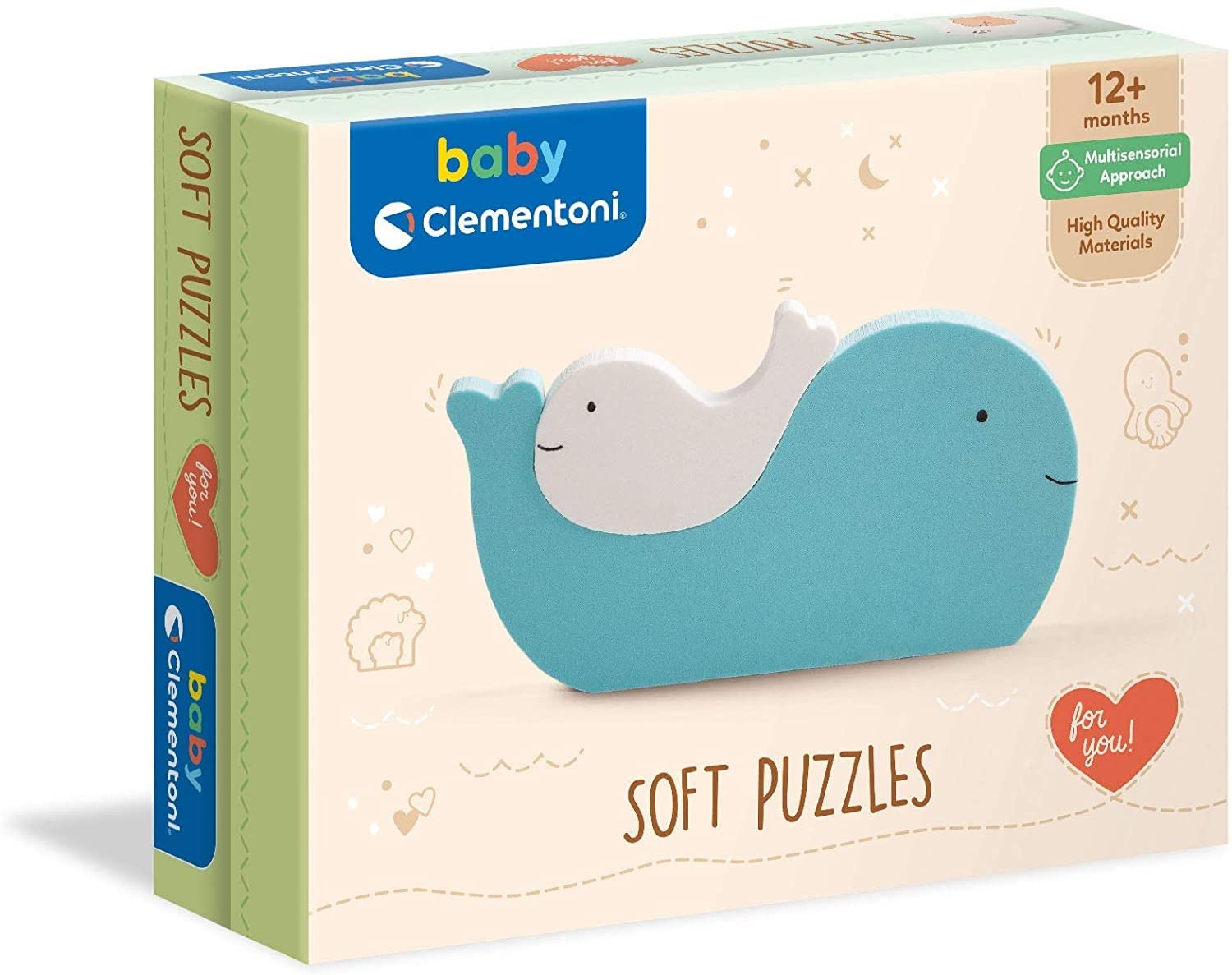 Clementoni - 52469 - Baby for You - Soft Puzzles - Soft Toys for Babies, Early Childhood Game, First Activities, Children 12 Months+ Made in Italy