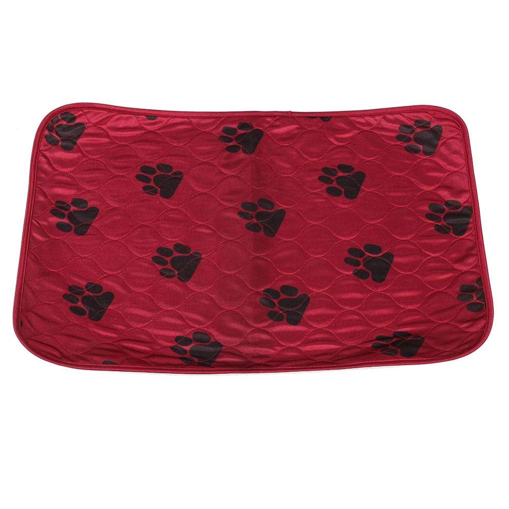 Fdit Reusable Waterproof Dog Pee Pad Bed Urine Mat for Pet Dogs Cats(40 * 60Cm-Red)