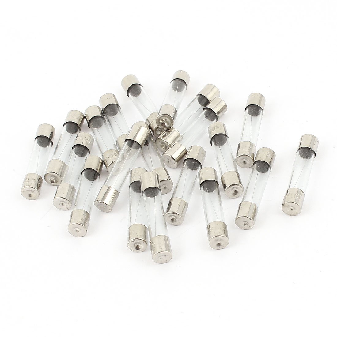 sourcingmap 20Pcs 6x30mm Fast Acting Low Break Capacity Glass Tube Fuse 3A 250V