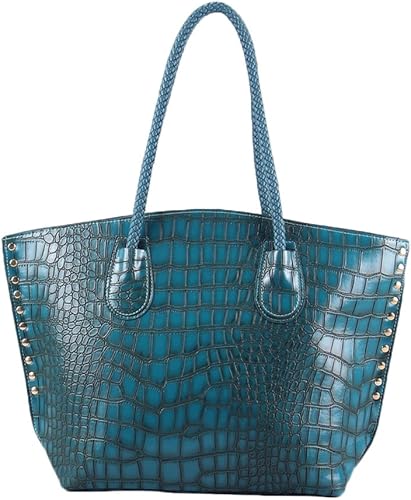teal handbags and shoes