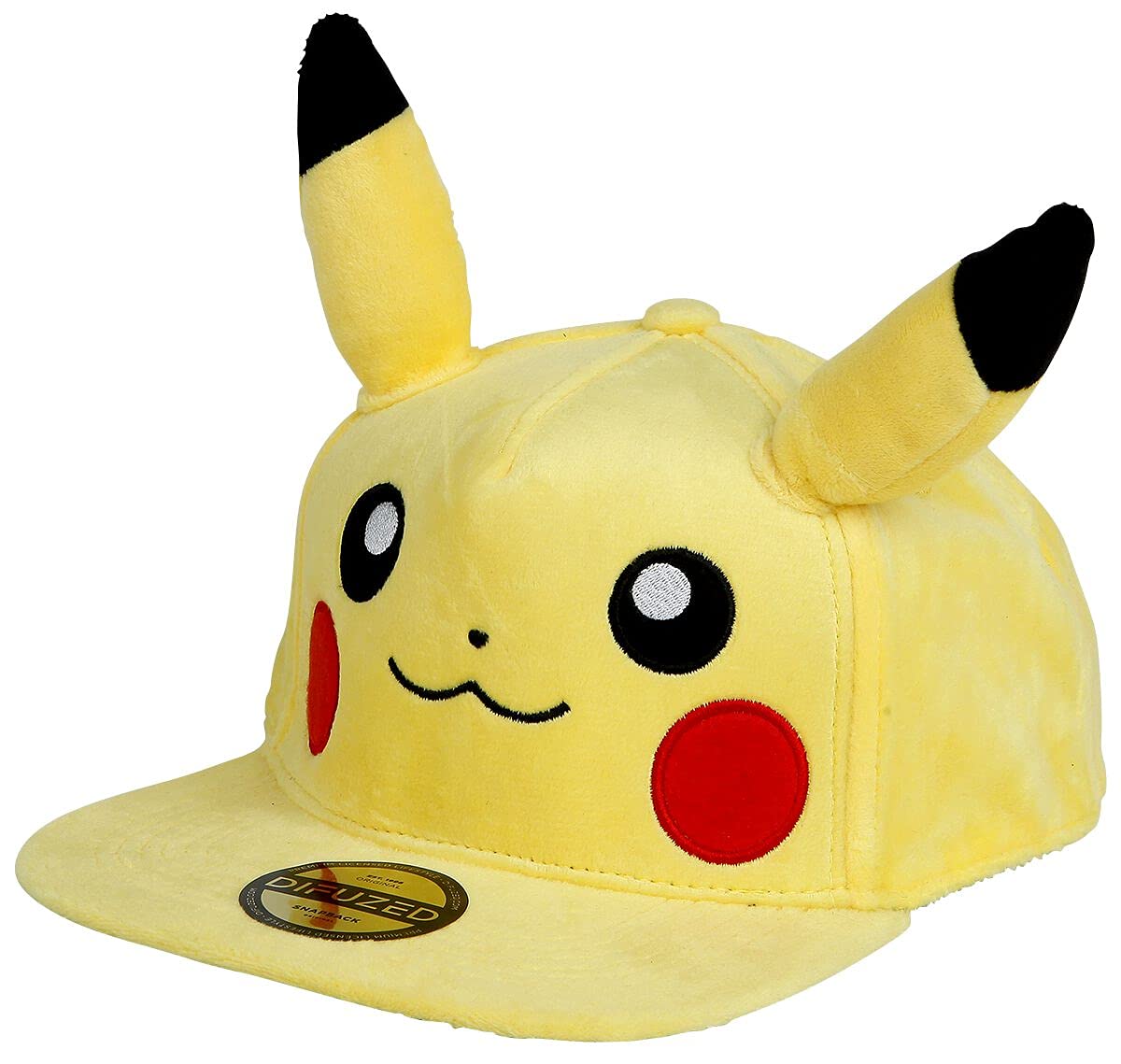 Pokémon Pikachu Unisex Cap Yellow one Size, 80% Polyester, 20% Cotton,