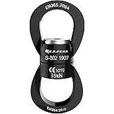 PROND Swing Swivel 35kN Safest Rotational Device, Swing Spinner, Carabiner Swivel, Climbing Rope Swivels for Children’s Web Tree Swing Setting, Aerial Dance, Hanging Hammock