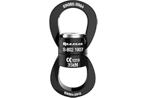 PROND Swing Swivel 35kN Safest Rotational Device, Swing Spinner, Carabiner Swivel, Climbing Rope Swivels for Children’s Web Tree Swing Setting, Aerial Dance, Hanging Hammock