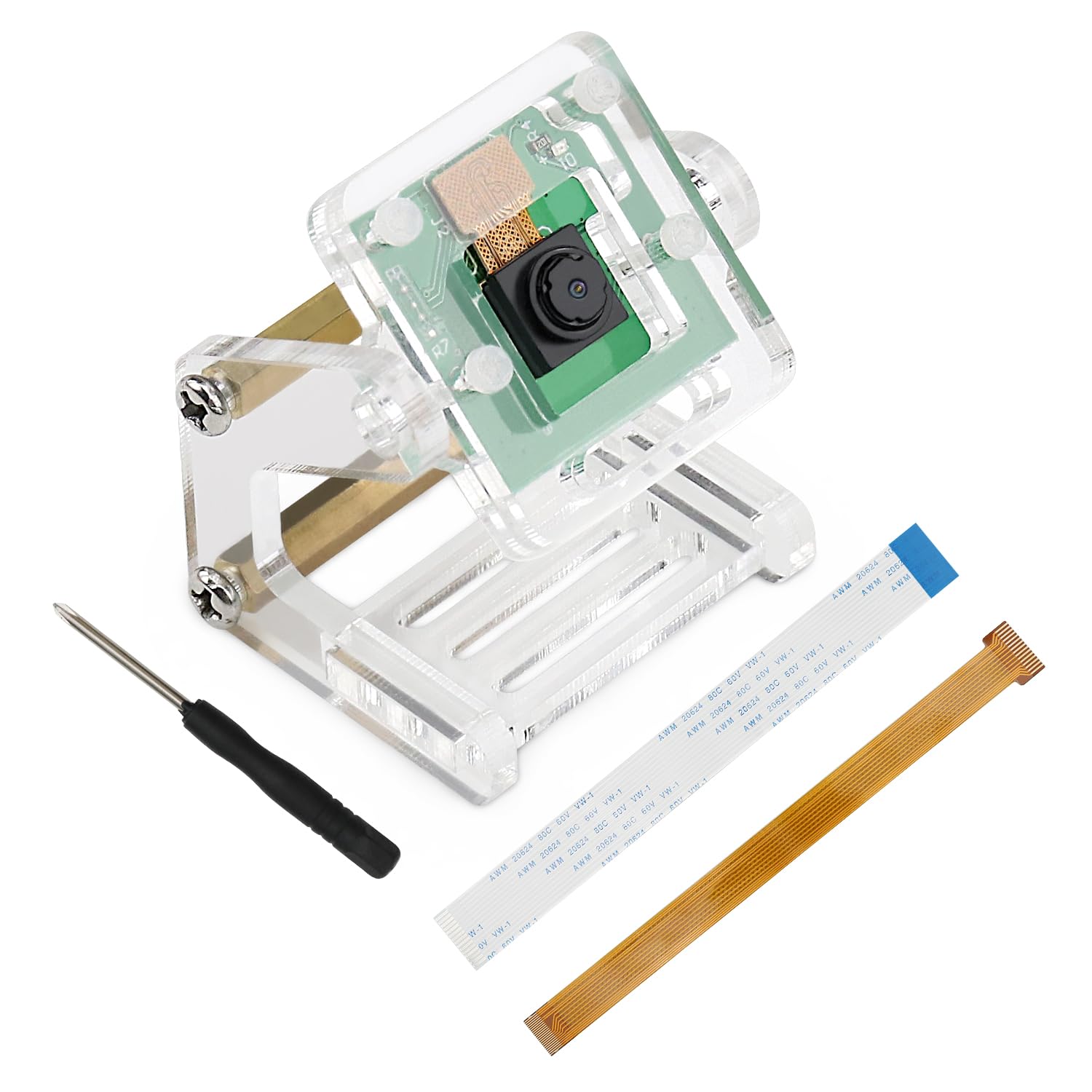 FREENOVE 5MP Camera for Raspberry Pi 5 4 B 3 B+ A+ Zero 2 W with Adjustable Holder and Ribbon Cable, 62° Viewing Angle, 1080P 720P Output — image 1