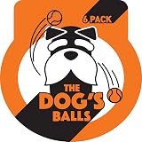 The Dog's Balls Dog Tennis Balls Orange Medium 6-Pack Non-Abrasive Felt view 9