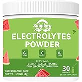 Sugar-Free Electrolyte Powder Drink Mix, Daily Hydration Powder with 6 Key Electrolytes, Trace Minerals, Keto Friendly, Vegan, Non-GMO, 30 Servings