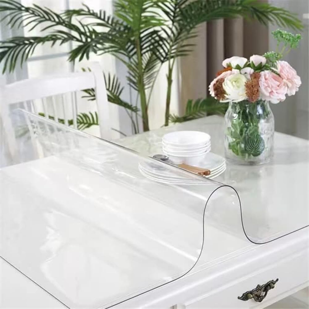 Royhom Clear Table Protector, 2mm Thick 96 X 40 Inch, Plastic Table Cover, Table - View #6