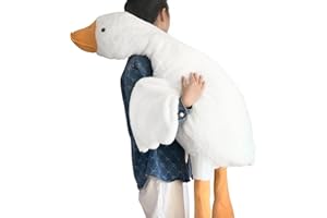 Haengbuk-Goose Stuffed Animal, 62.9in/160cm Giant Sleeping Hugging Pillow, Soft White Swan Plush Toy, Gift for Kids, Friends or Family