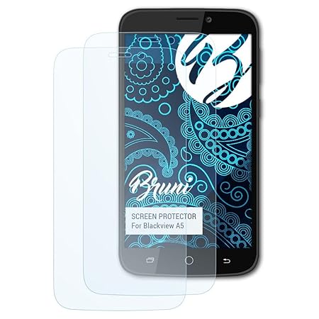Bruni Schutzfolie für Blackview A5 Folie, glasklare Displayschutzfolie (2X)