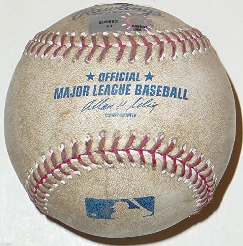 NY YANKEES vs DETROIT TIGERS 2011 ALDS GAME 2 STADIUM USED MLB BASEBALL 10/2/11
