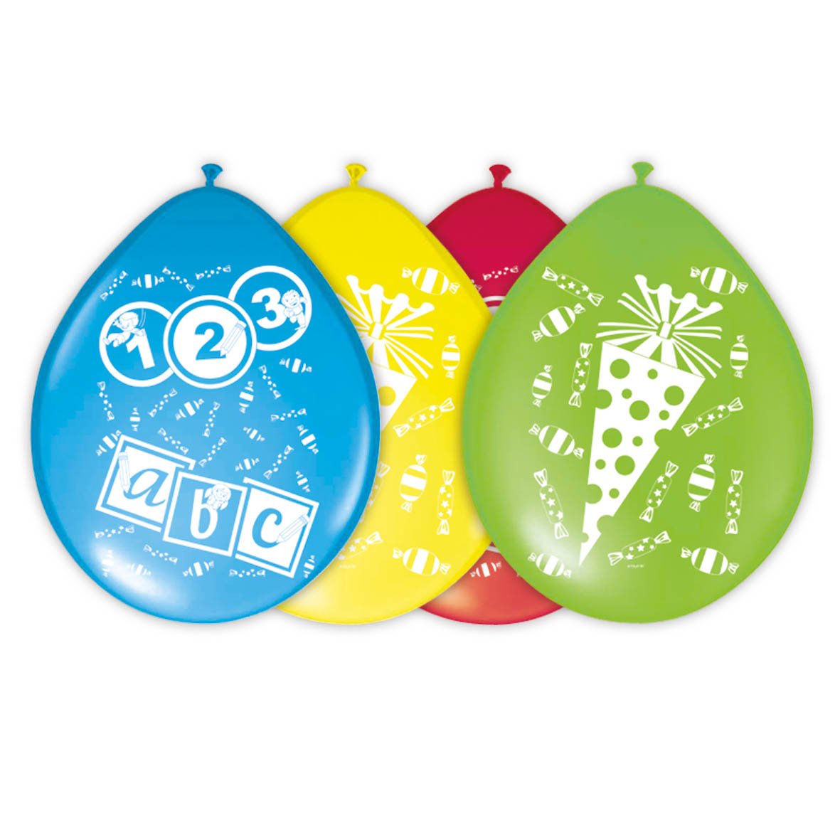 Folat - One-sided Printed ABC Balloons for Kids Party - Multicolor - 12In / 30cm - 8 pieces