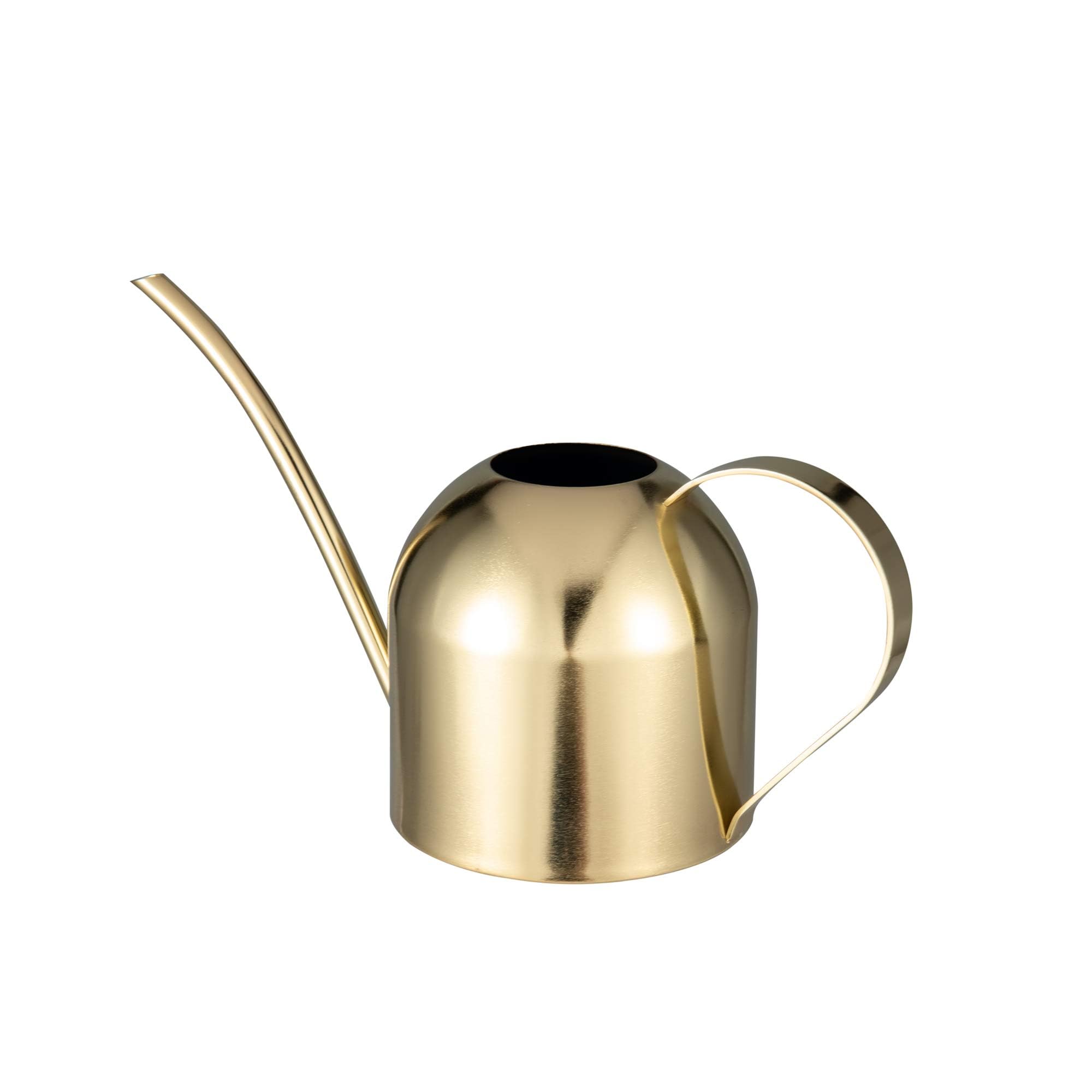 IMEEA 900ml Indoor Small Watering Can Stainless Steel Water Can with Long Spout for House Plants Bonsai(Gold)