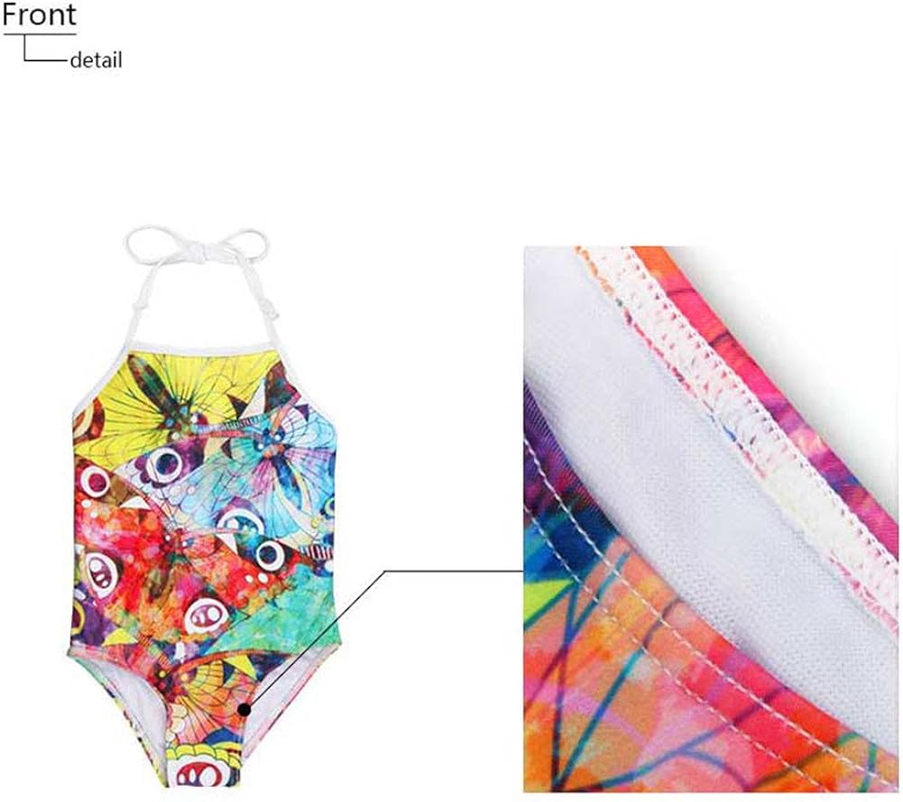 Amazon Com Uniceu Little Girls One Piece Swimsuit Halter Swimwear Books Science Bathing Suit For 3y 8y Clothing
