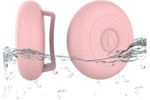 WTYSSN Airtag Dog Collar Holder Waterproof, Hidden Silicone Waterproof Airtag Case for Pet Cat Dog GPS Tracker, Anti-Lost Waterproof Airtag Holders Compatible with Apple AirTag for Dog Cat Collar (Pink)