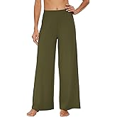 WiWi Women's Casual Wide Leg Palazzo Pants Comfy Lounge Pajama Bottoms Viscose from Bamboo Yoga Sweatpants S-XXL