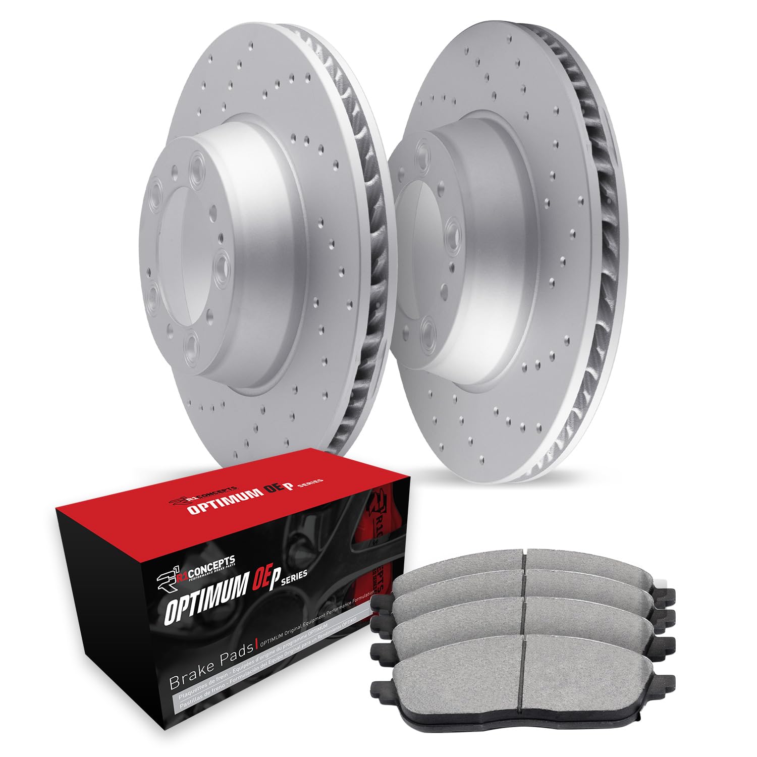 R1 Concepts Rear Brakes and Rotors| Drilled Brake Rotors| Rear Optimum ...