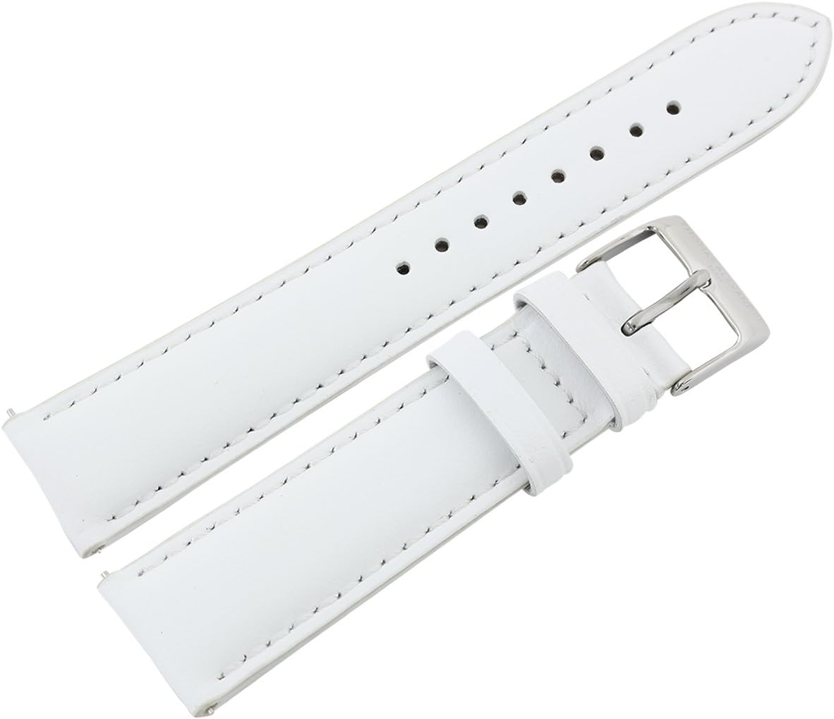 Thomas Alexandre Changing Belt Watch Easy Removal one Touch Adjuster Men’s/Women’s White Leather Strap 20mm