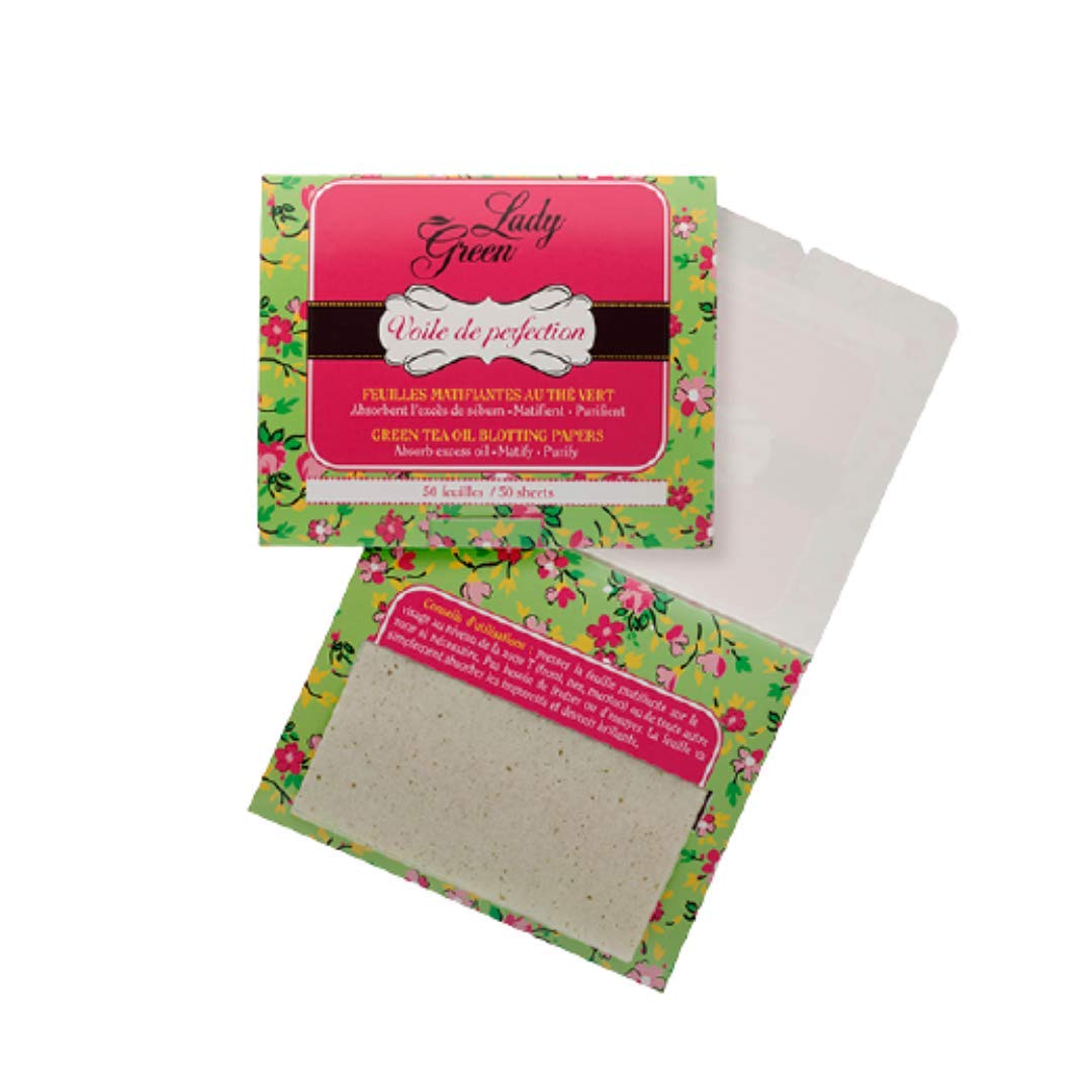 Lady Green Voile de Perfection Matifiantes Tea, Green, 50 Sheets